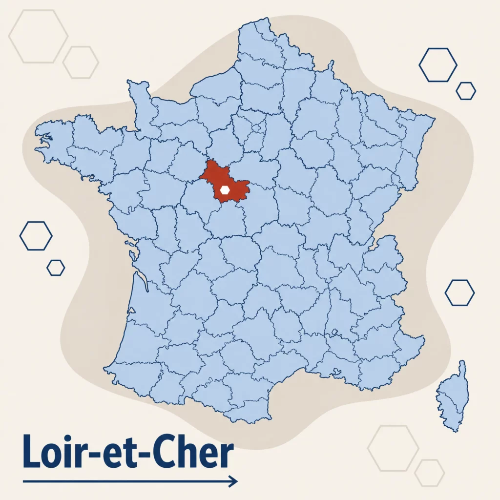 Carte localisant le département de Loir-et-Cher — DPO externe et accompagnement RGPD par SoQualy